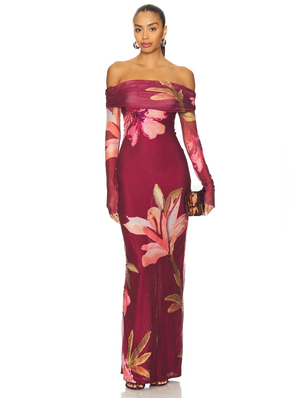 PatBO Tulle Floral Maxi Dress | REVOLVE
